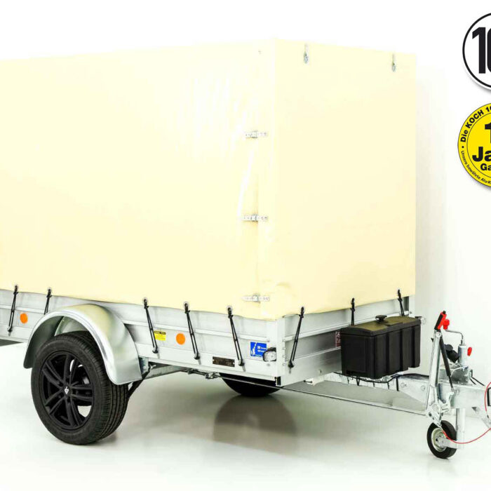 Anhänger Typ 4.13 | Abmessungen 125x250cm | 1300kg | Hochplane 160cm | Neufahrzeug