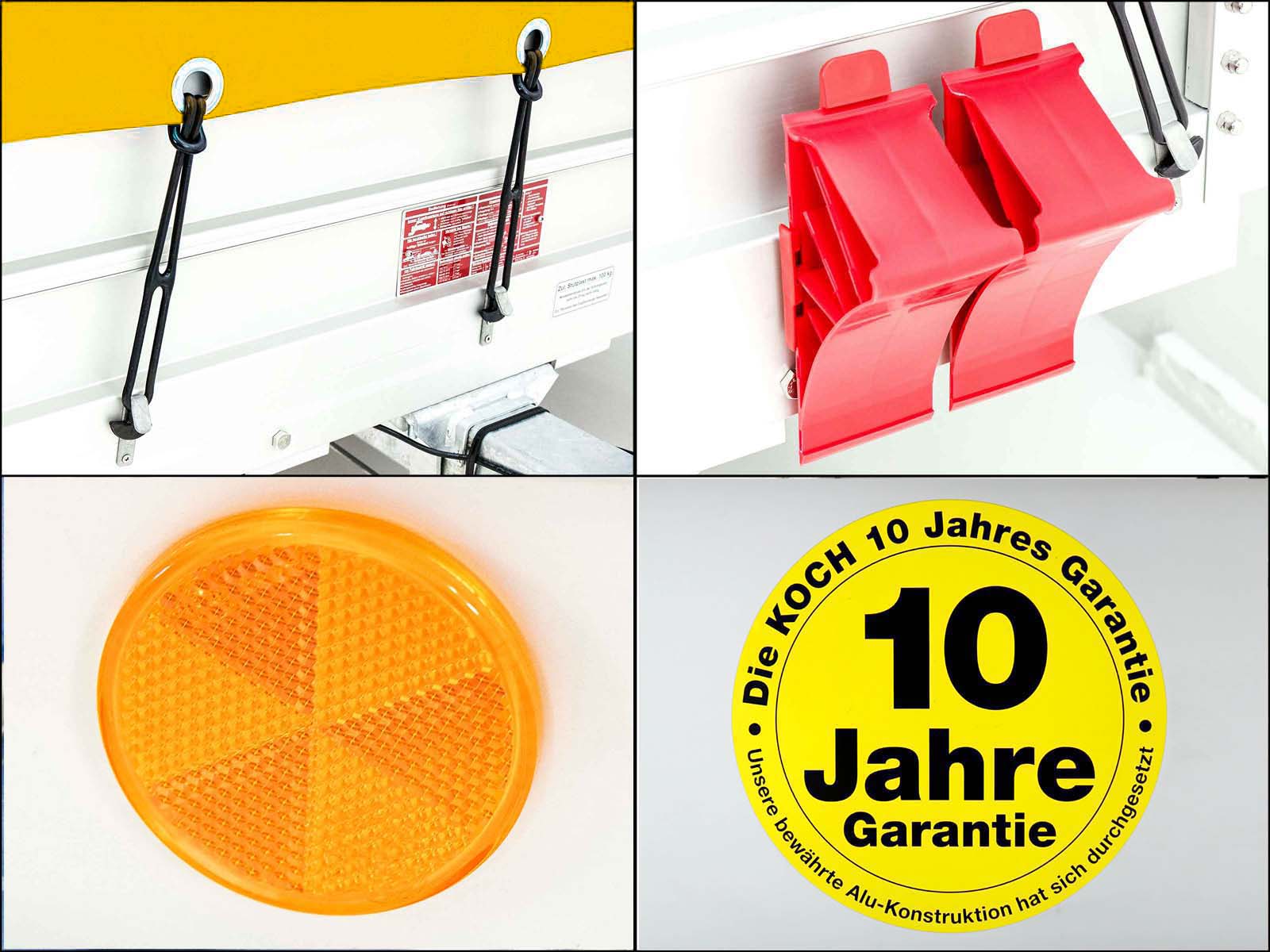 Anhänger Typ 7.26 | 150x300cm | 2600kg | mit Plane | Gelb – Bild 12