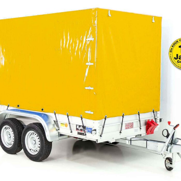 Anhänger Typ 7.26 | 150x300cm | 2600kg | mit Plane | Gelb