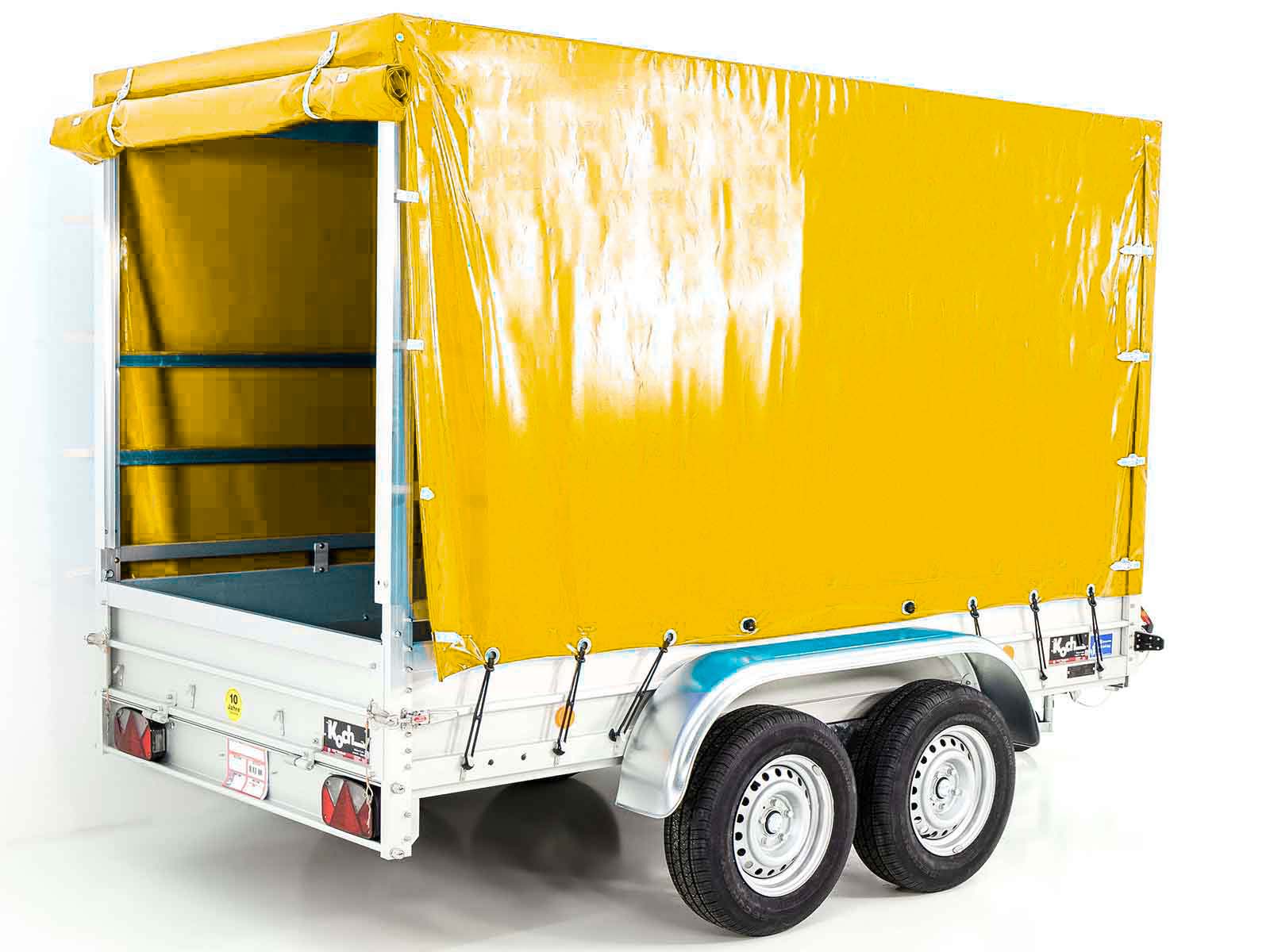 Anhänger Typ 7.26 | 150x300cm | 2600kg | mit Plane | Gelb – Bild 3