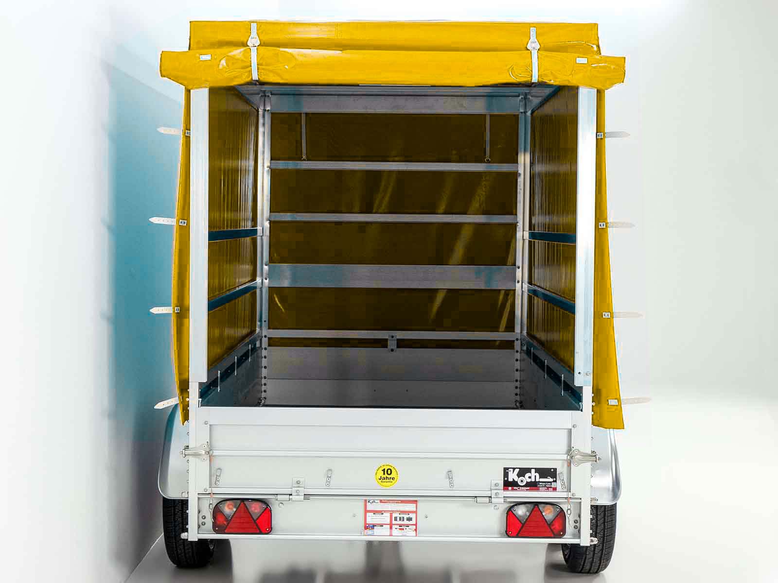Anhänger Typ 7.26 | 150x300cm | 2600kg | mit Plane | Gelb – Bild 4
