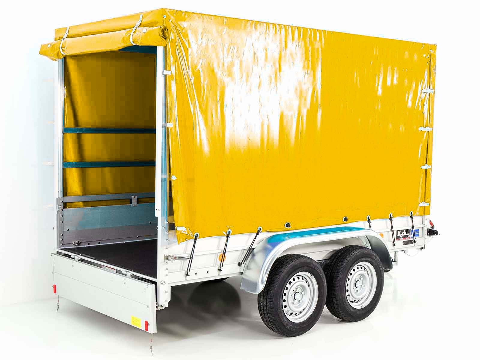 Anhänger Typ 7.26 | 150x300cm | 2600kg | mit Plane | Gelb – Bild 6
