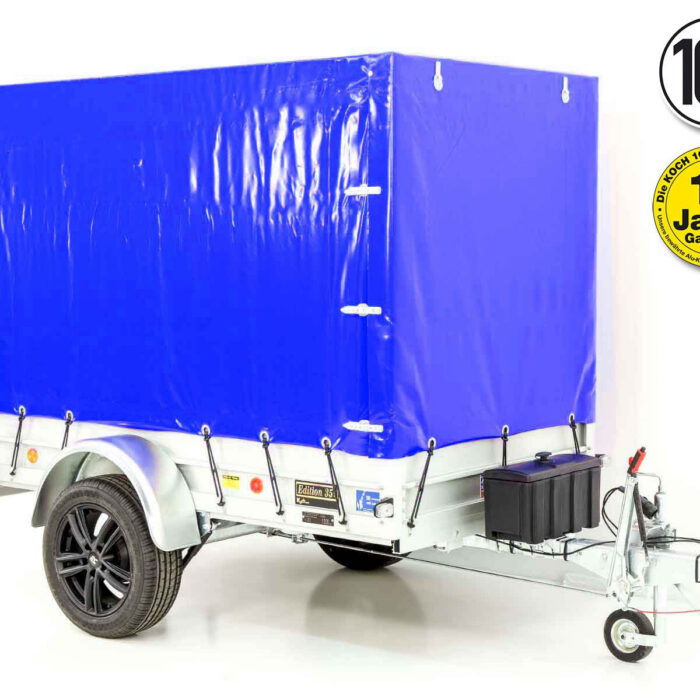 PKW-Anhänger Anhänger | 125x250cm Nutzfläche | 1300kg | Hochplane 160cm Blau | Typ 4.13