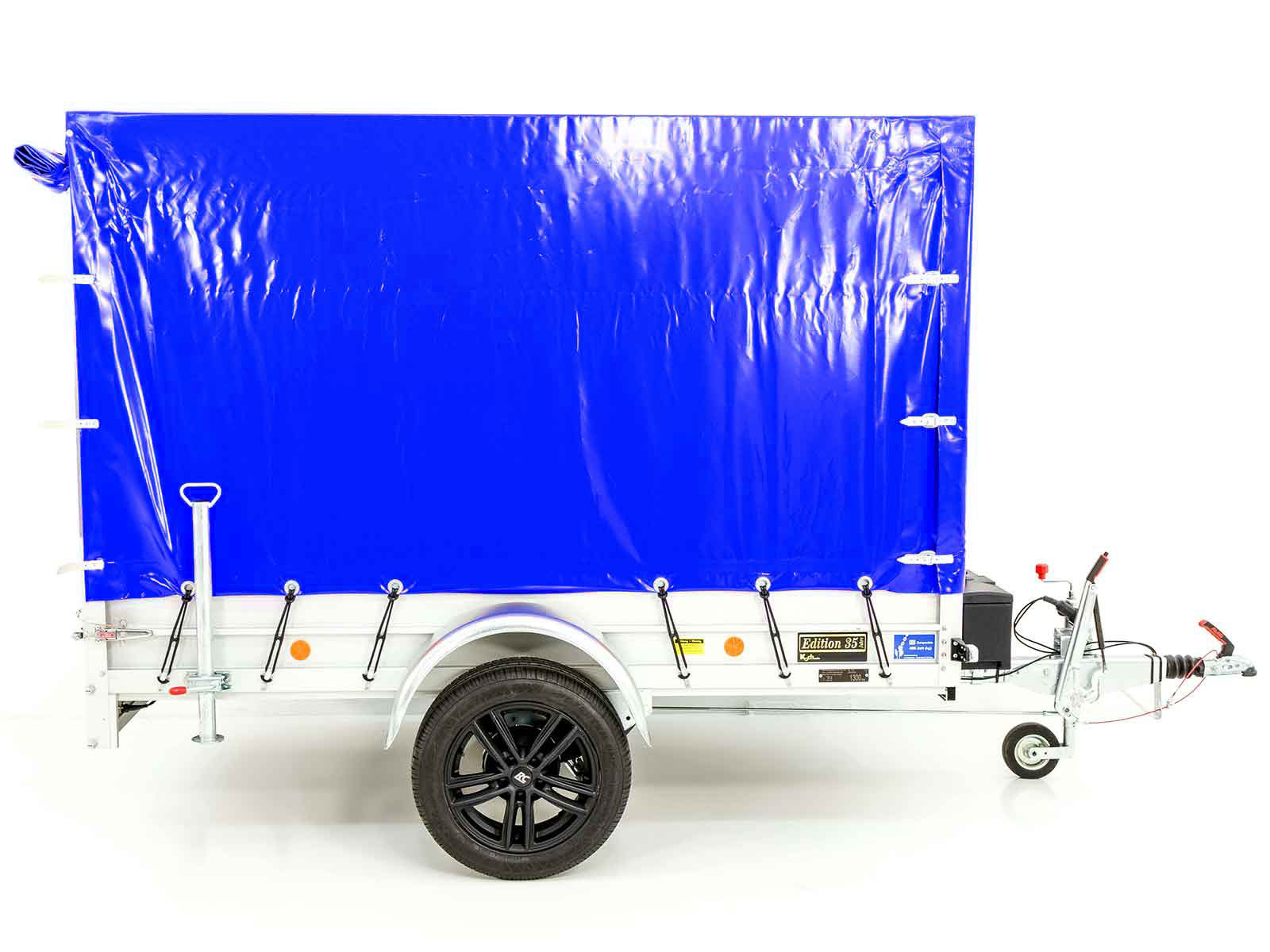 PKW-Anhänger Anhänger | 125x250cm Nutzfläche | 1300kg | Hochplane 160cm Blau | Typ 4.13 – Bild 12