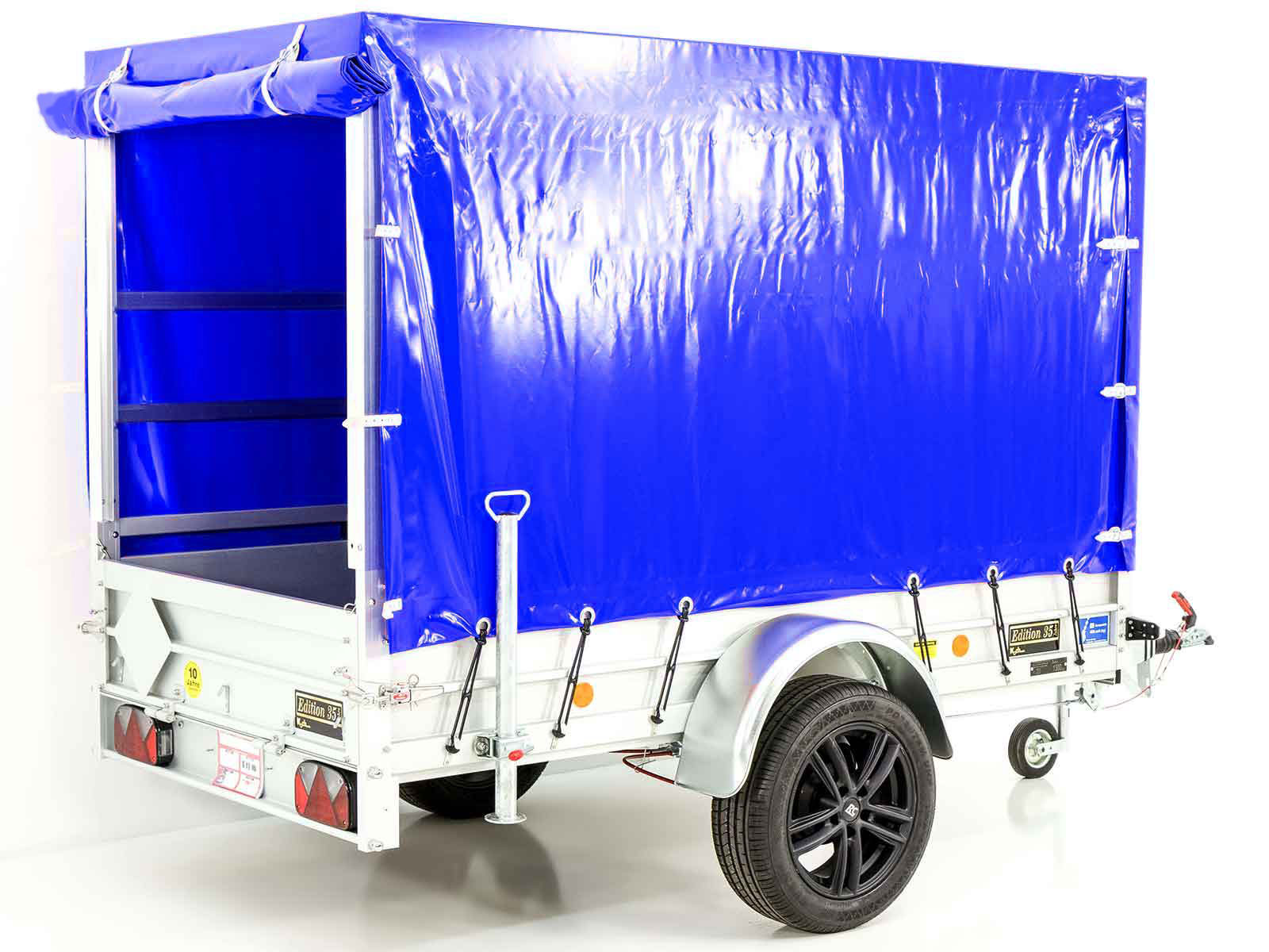 PKW-Anhänger Anhänger | 125x250cm Nutzfläche | 1300kg | Hochplane 160cm Blau | Typ 4.13 – Bild 13