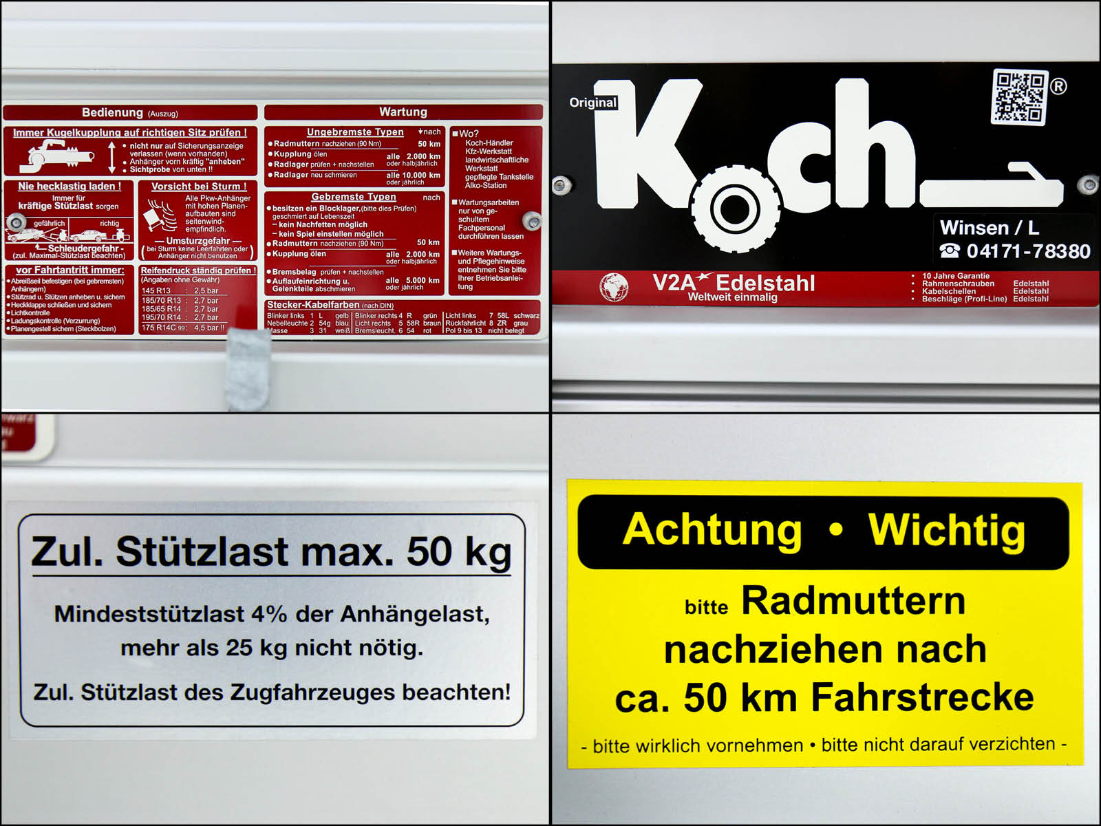 Transportanhänger Anhänger weiß | 125x250cm | 750kg zGG | mit Plane – Bild 10