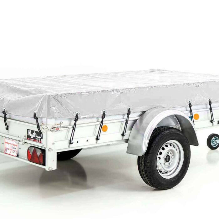 Transportanhänger Anhänger weiß | 125x250cm | 750kg zGG | mit Plane