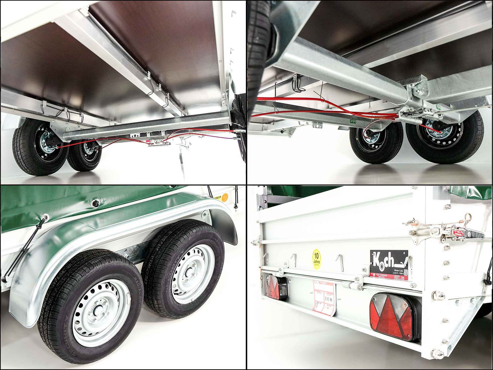 Typ 7.26 Anhänger | Ladefläche 150x300cm | 2600kg | mit Plane Grün – Bild 11