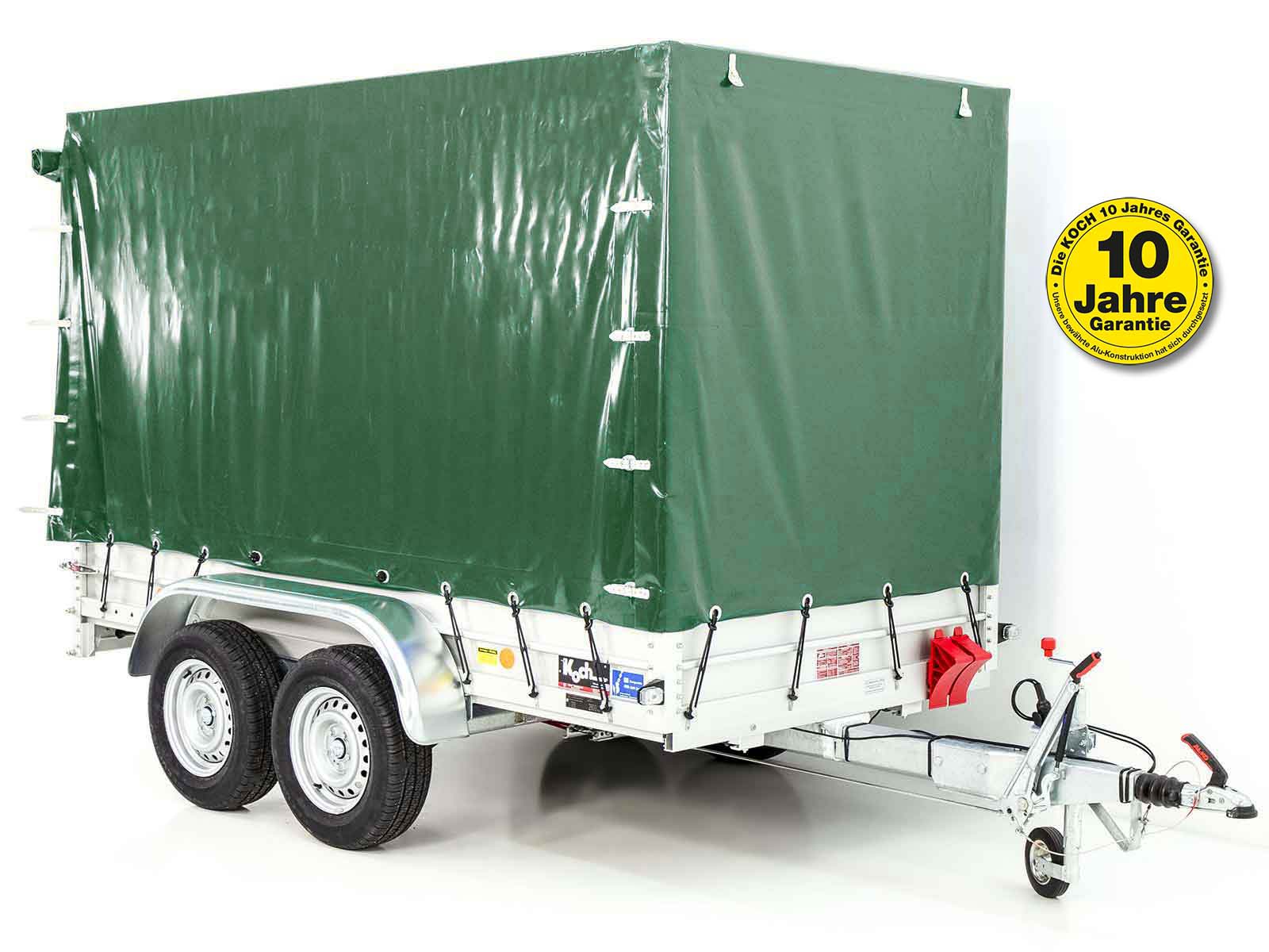 Typ 7.26 Anhänger | Ladefläche 150x300cm | 2600kg | mit Plane Grün