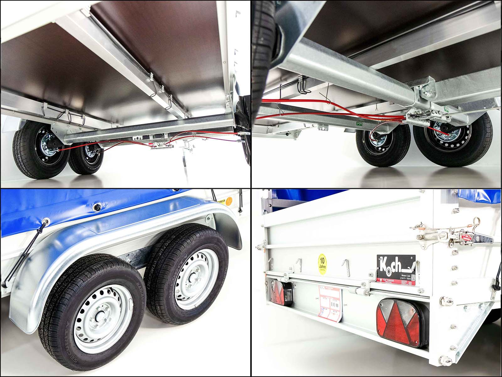 Anhänger Typ 7.26 | Abmessungen 150x300cm | 2600kg | mit Plane Blau | Neufahrzeug – Bild 11