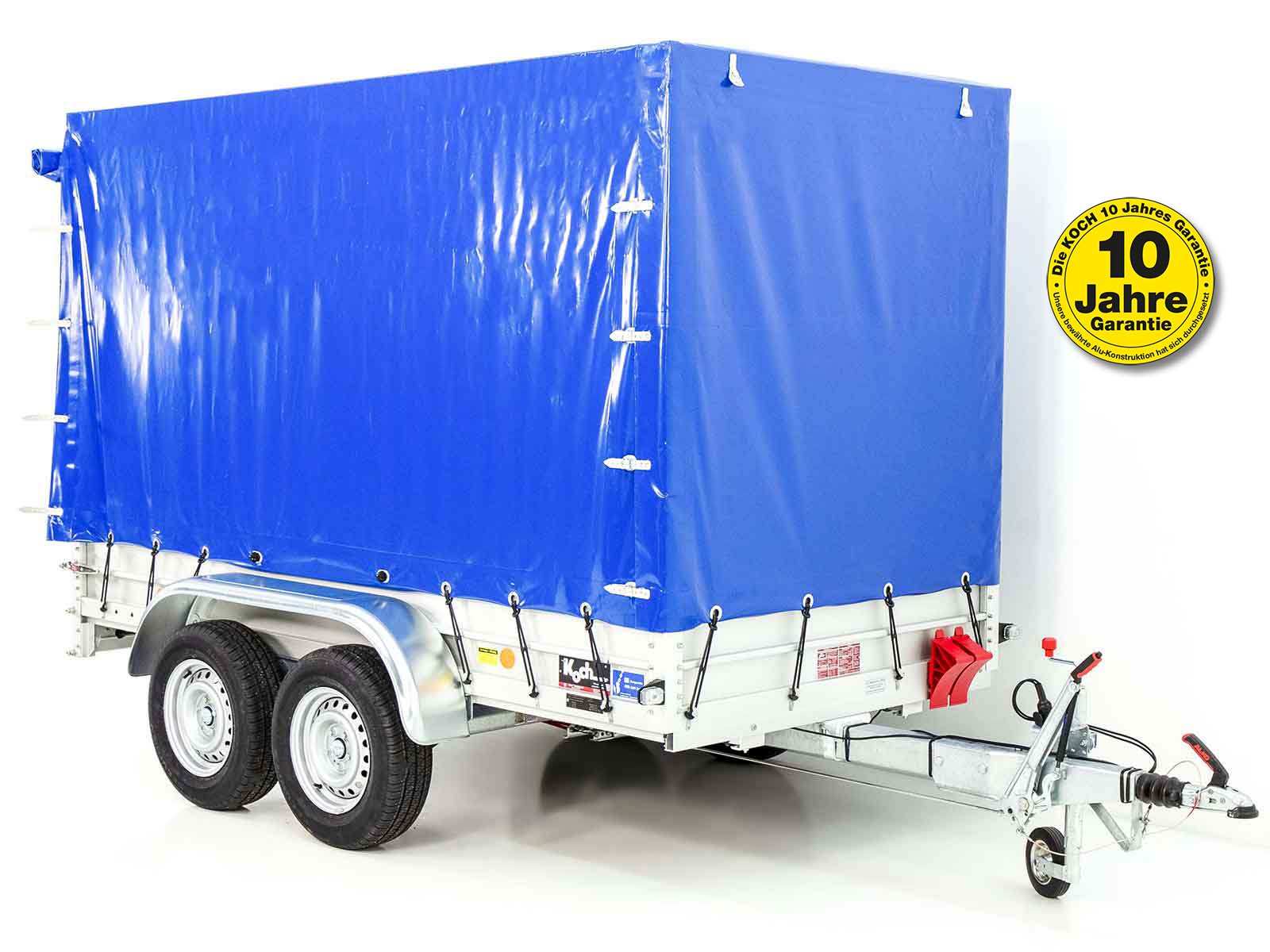 Anhänger Typ 7.26 | Abmessungen 150x300cm | 2600kg | mit Plane Blau | Neufahrzeug