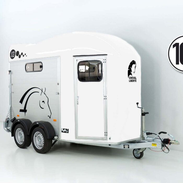 Cheval | Pferdeanhänger weiß (Réf. GA-5545-25)