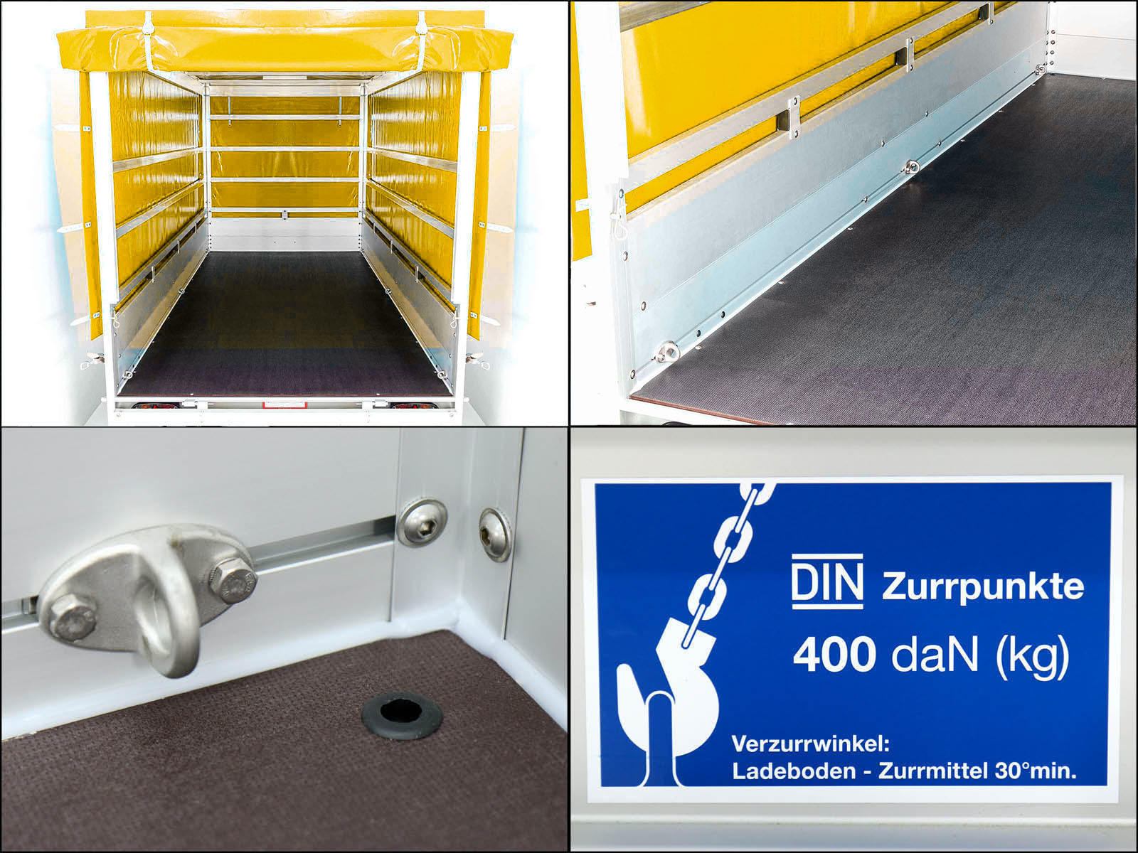 1300kg Anhänger | 150x300cm | mit Plane Gelb | Typ 7.13 – Bild 11