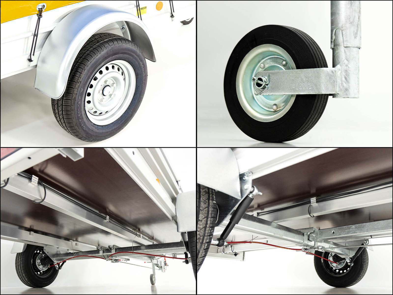 1300kg Anhänger | 150x300cm | mit Plane Gelb | Typ 7.13 – Bild 2