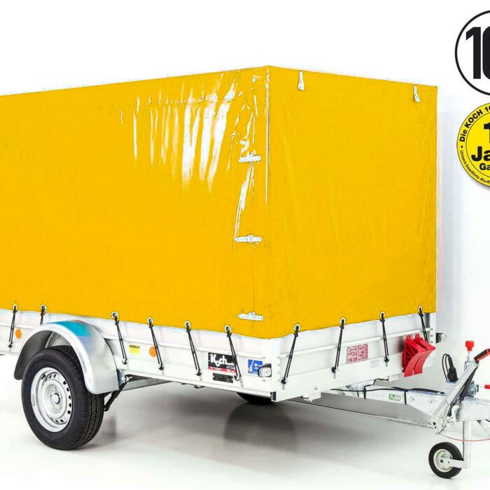 1300kg Anhänger | 150x300cm | mit Plane Gelb | Typ 7.13