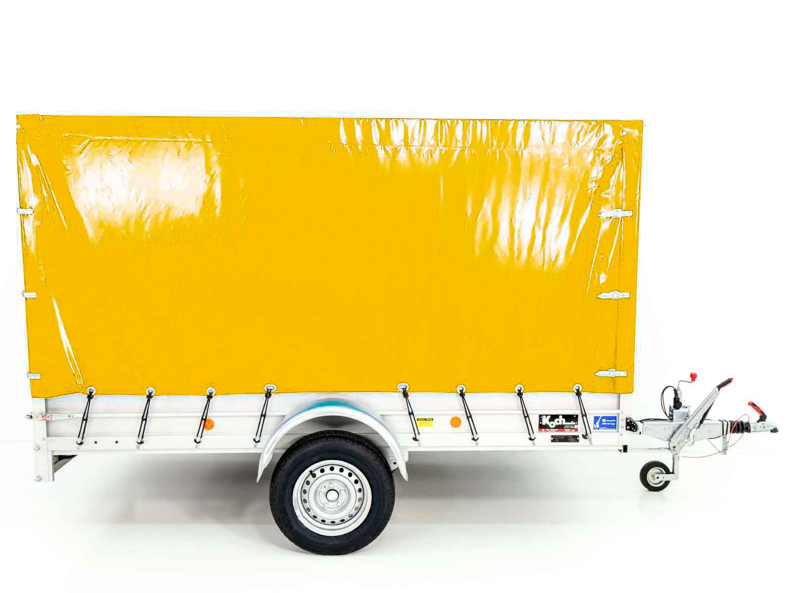 1300kg Anhänger | 150x300cm | mit Plane Gelb | Typ 7.13 – Bild 4
