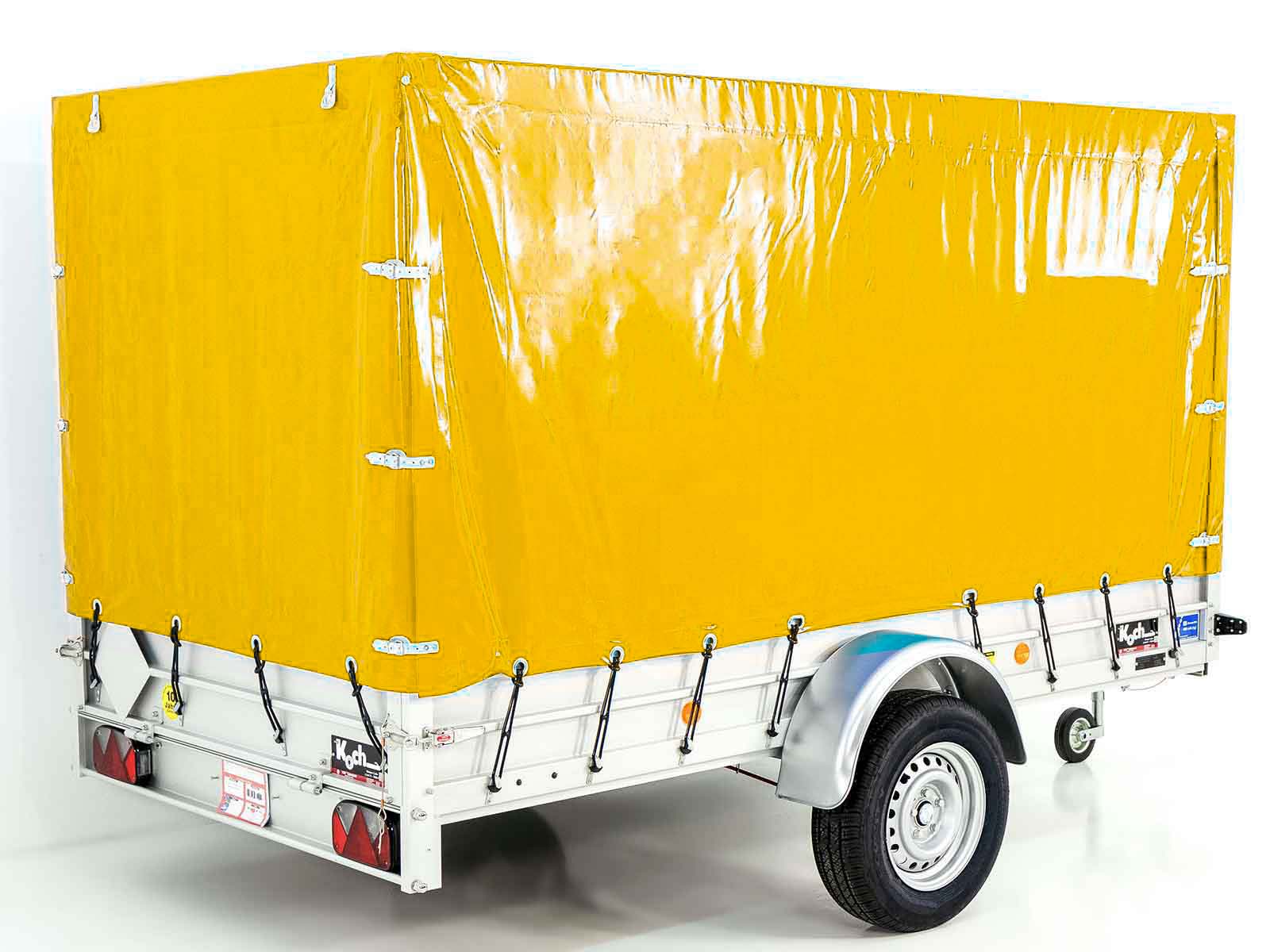 1300kg Anhänger | 150x300cm | mit Plane Gelb | Typ 7.13 – Bild 5
