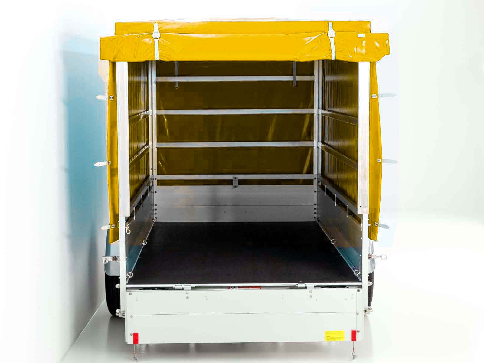 1300kg Anhänger | 150x300cm | mit Plane Gelb | Typ 7.13 – Bild 7