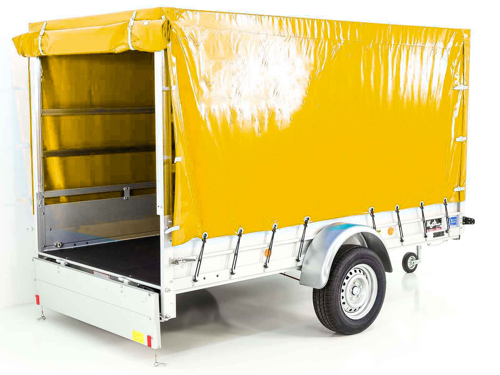 1300kg Anhänger | 150x300cm | mit Plane Gelb | Typ 7.13 – Bild 8