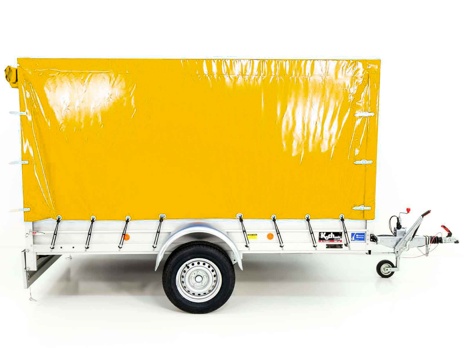 1300kg Anhänger | 150x300cm | mit Plane Gelb | Typ 7.13 – Bild 9