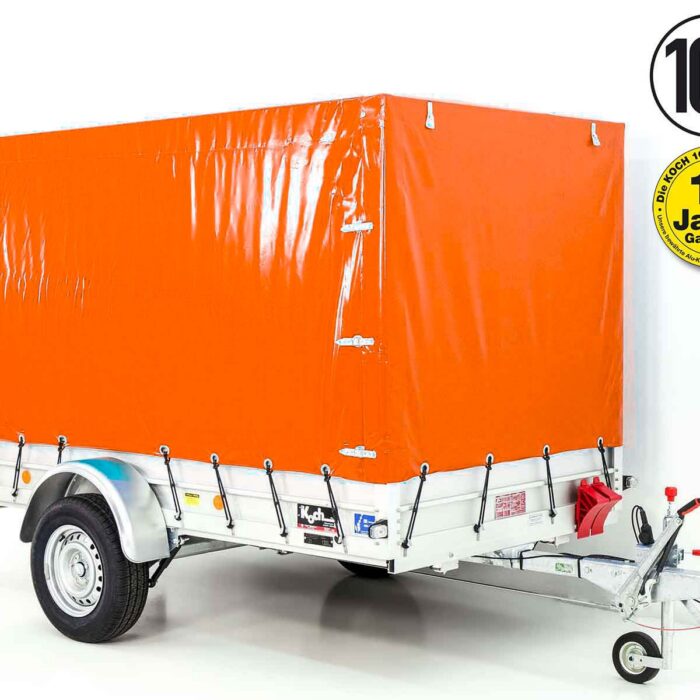 Typ 7.13 Anhänger | Ladefläche 150x300cm | 1300kg | mit Plane Orange (Réf. GA-2106-25)