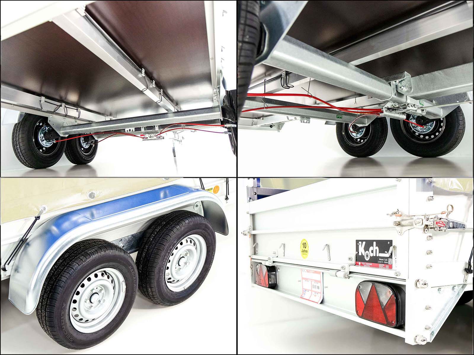 Anhänger Typ 7.26 | Abmessungen 150x300cm | 2600kg | mit Plane | Neufahrzeug – Bild 7