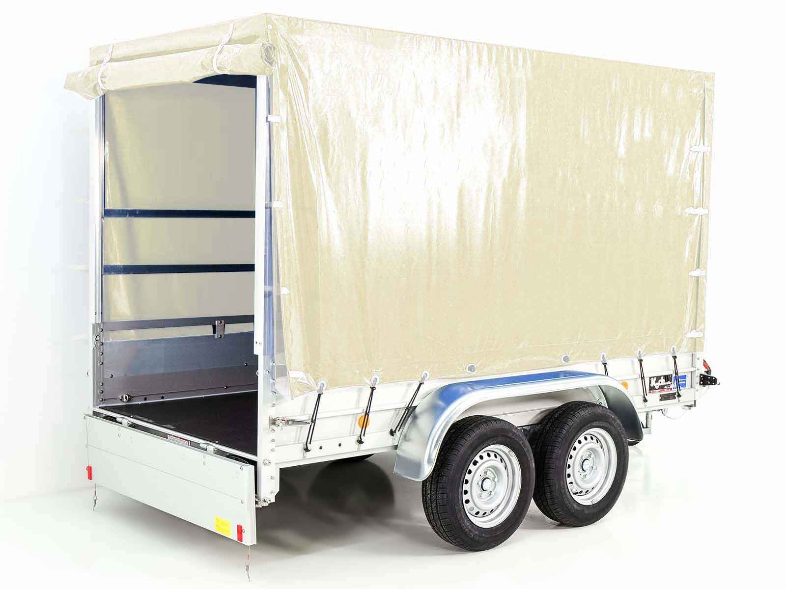 Anhänger Typ 7.26 | Abmessungen 150x300cm | 2600kg | mit Plane | Neufahrzeug – Bild 3