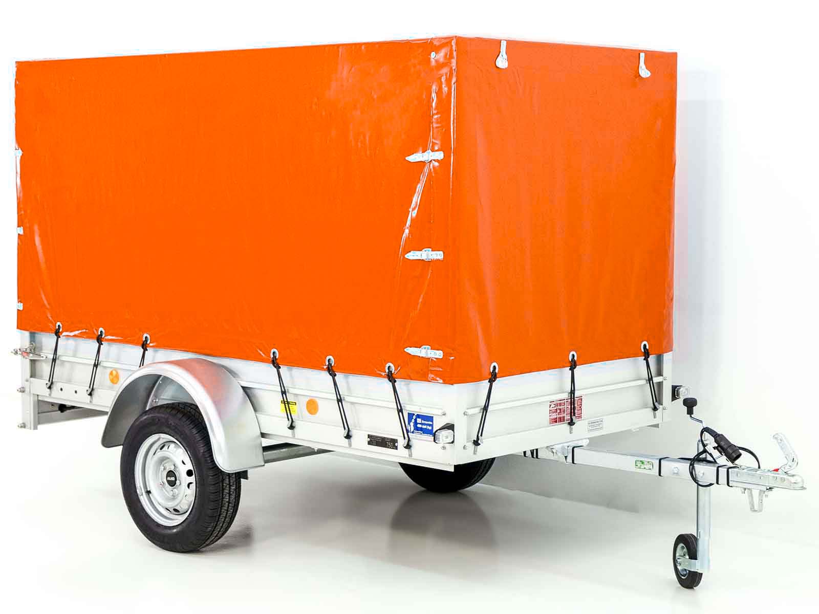 Anhänger | 125x250cm | 750kg | mit Plane | Orange