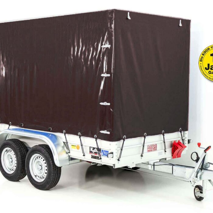 2600kg Anhänger | 150x300cm | mit Plane Schwarz | Typ 7.26