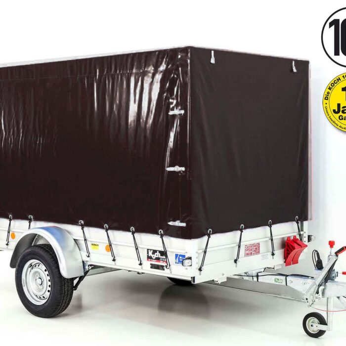 1300kg Anhänger | 150x300cm | mit Plane Schwarz | Typ 7.13