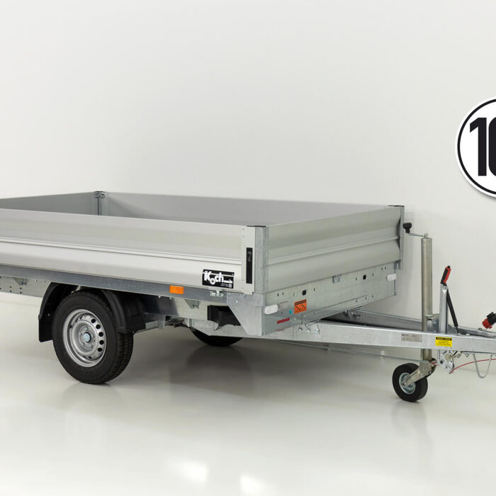 Vezeko Hochlader Transportanhänger DX13.26 - 162×267 cm - 1,3t Neufahrzeug