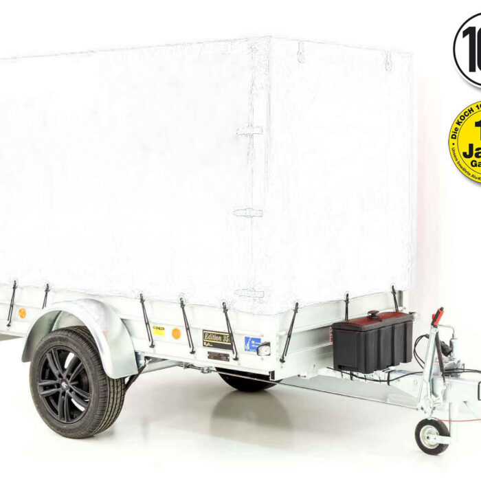 Typ 4.13 Anhänger | Ladefläche 125x250cm | 1300kg | Hochplane 160cm Weiß