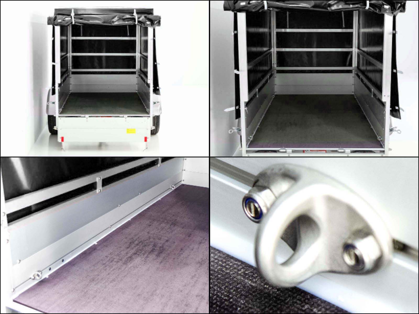 750kg Anhänger | 125x250cm | mit Plane Schwarz – Bild 5