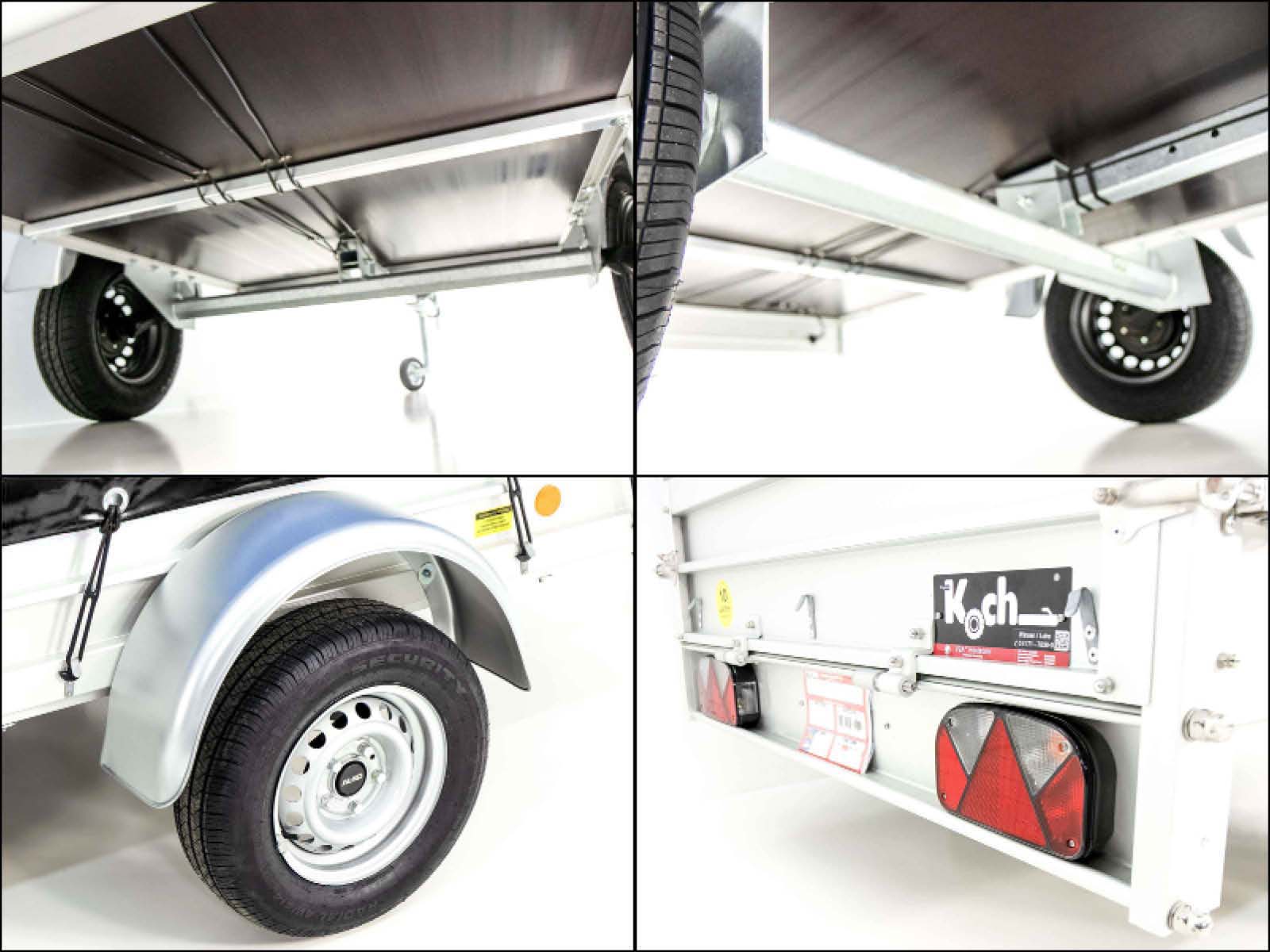 750kg Anhänger | 125x250cm | mit Plane Schwarz – Bild 6