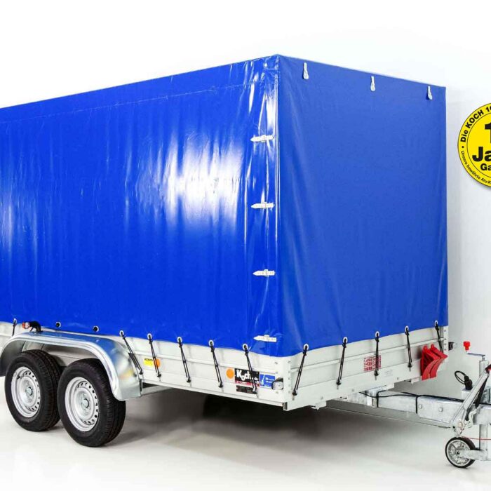 Anhänger Typ 10.26 | Abmessungen 185x400cm | 2600kg | mit Plane Blau | Neufahrzeug