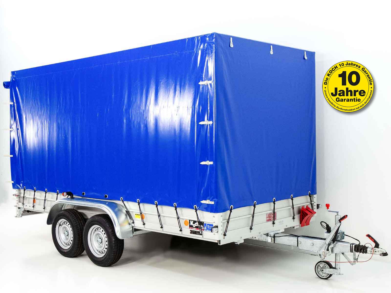 Anhänger Typ 10.26 | Abmessungen 185x400cm | 2600kg | mit Plane Blau | Neufahrzeug