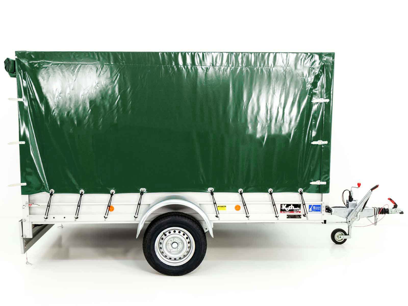 PKW-Anhänger Anhänger | 150x300cm Nutzfläche | 1300kg | mit Plane Grün | Typ 7.13 – Bild 9