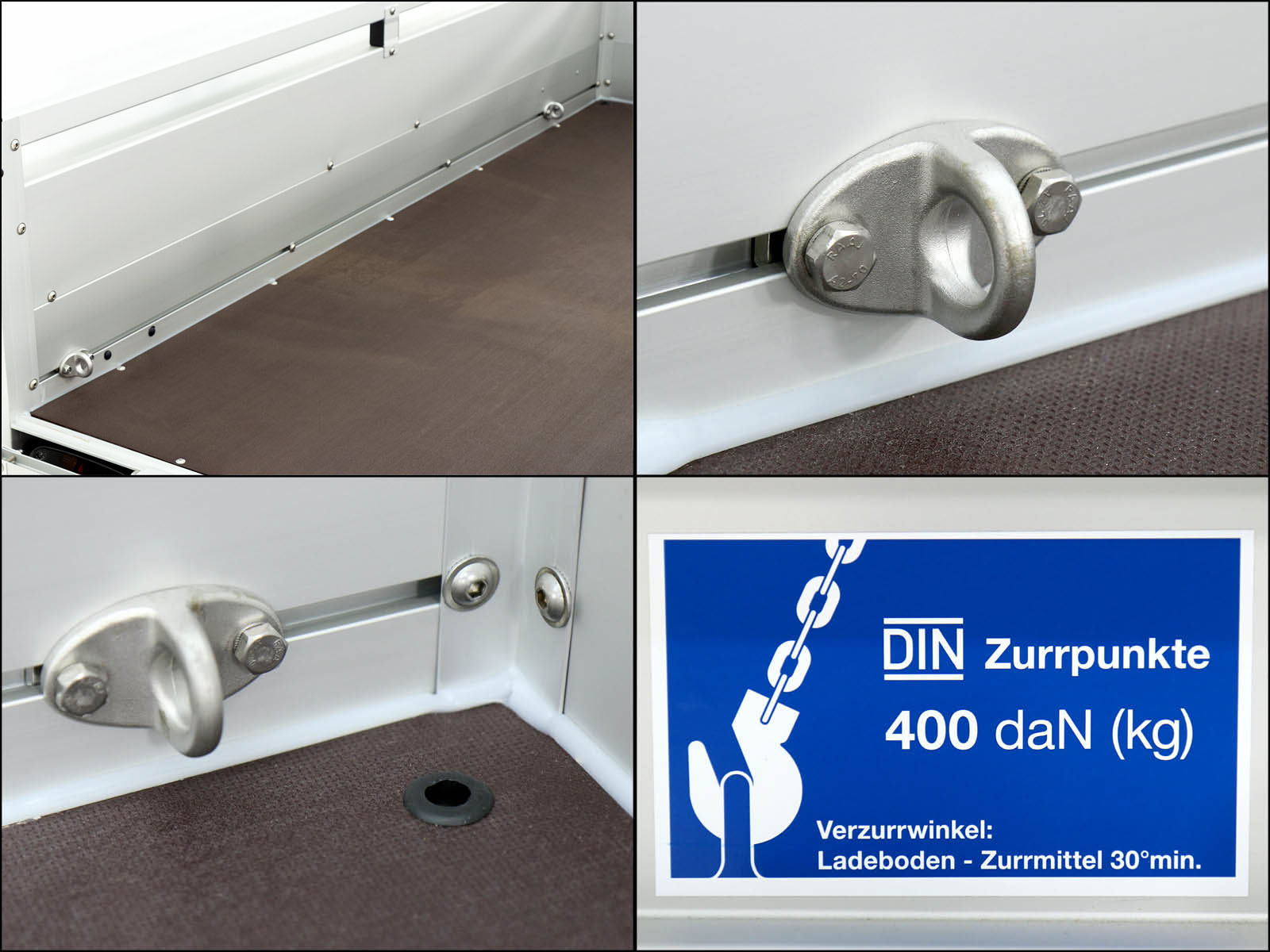 750kg Anhänger | 105x205cm | mit Plane blau (Réf. GA-3145-25) – Bild 6