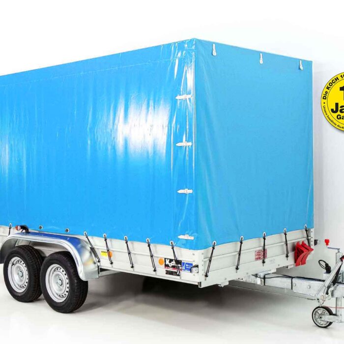 Anhänger Typ 10.26 | Abmessungen 185x400cm | 2600kg | mit Plane blau | Neufahrzeug