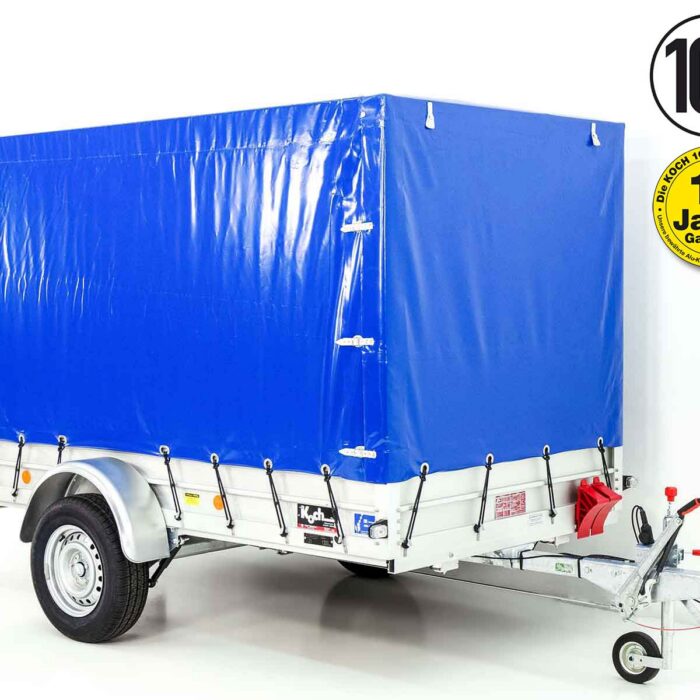 Anhänger Typ 7.13 | Abmessungen 150x300cm | 1300kg | mit Plane Blau | Neufahrzeug