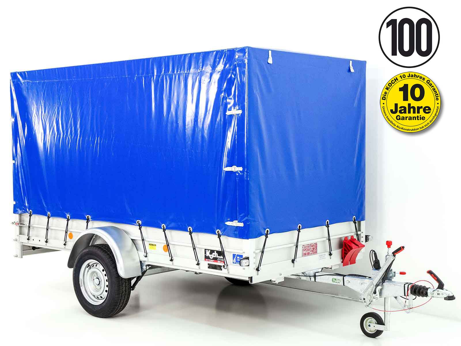 Anhänger Typ 7.13 | Abmessungen 150x300cm | 1300kg | mit Plane Blau | Neufahrzeug