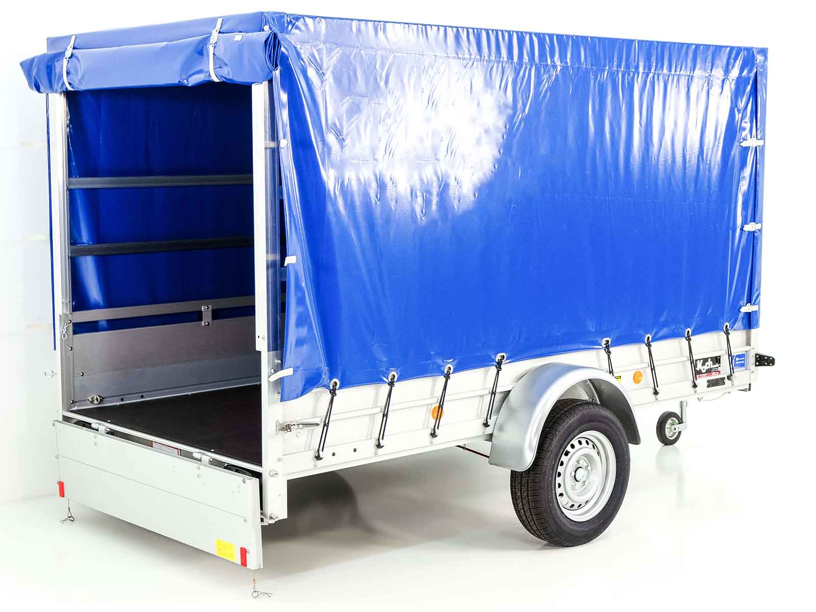 Anhänger Typ 7.13 | Abmessungen 150x300cm | 1300kg | mit Plane Blau | Neufahrzeug – Bild 5