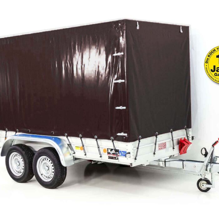 2600kg Anhänger | 150x350cm | mit Plane Schwarz | Typ 8.26