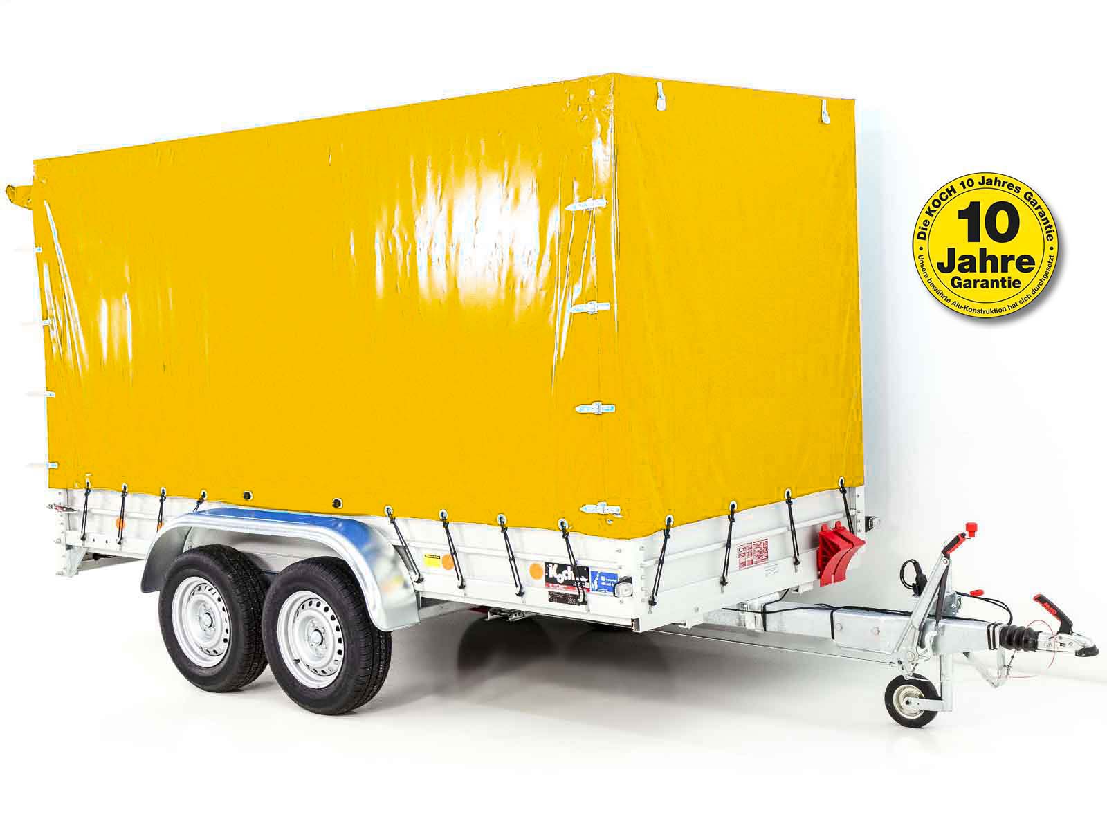 Anhänger Typ 8.26 | 150x350cm | 2600kg | mit Plane | Gelb