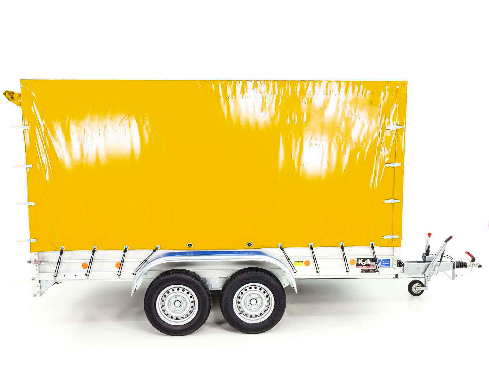Anhänger Typ 8.26 | 150x350cm | 2600kg | mit Plane | Gelb – Bild 10
