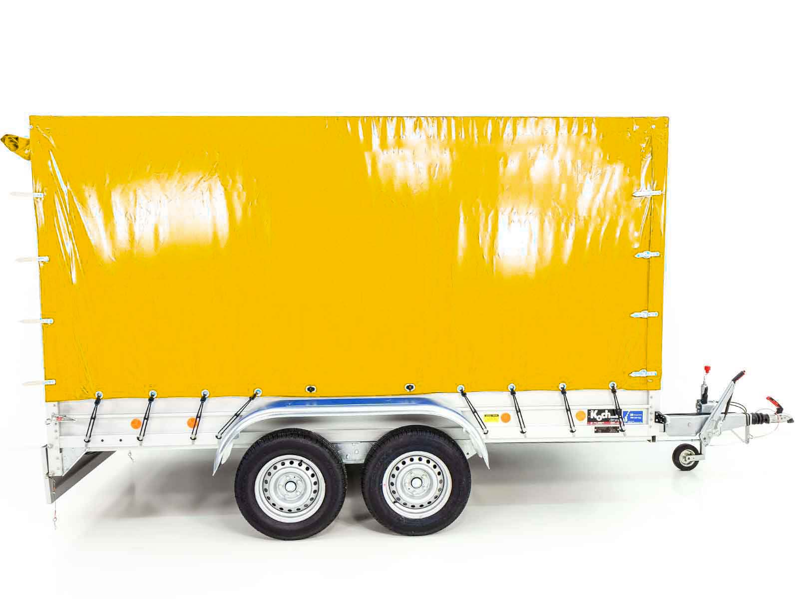 Anhänger Typ 8.26 | 150x350cm | 2600kg | mit Plane | Gelb – Bild 3