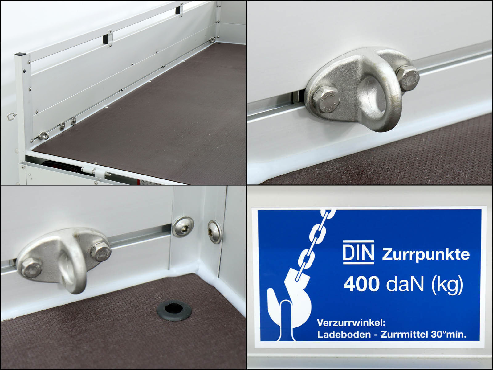 Anhänger Typ 4.13 | Abmessungen 125x250cm | 1300kg | Hochplane 160cm Weiß | Neufahrzeug – Bild 10