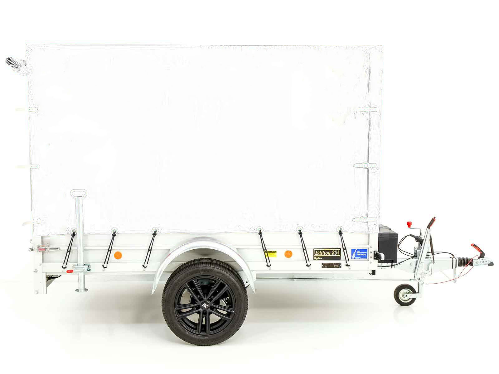Anhänger Typ 4.13 | Abmessungen 125x250cm | 1300kg | Hochplane 160cm Weiß | Neufahrzeug – Bild 16