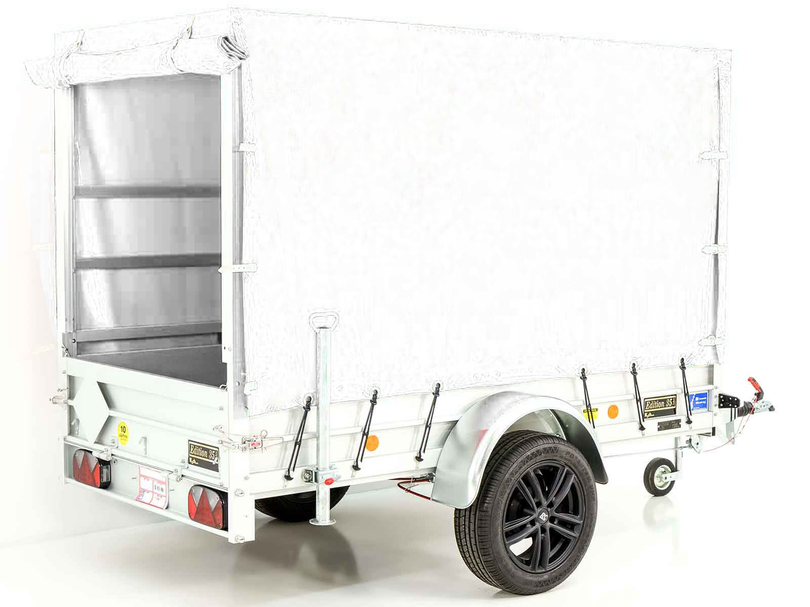 Anhänger Typ 4.13 | Abmessungen 125x250cm | 1300kg | Hochplane 160cm Weiß | Neufahrzeug – Bild 17
