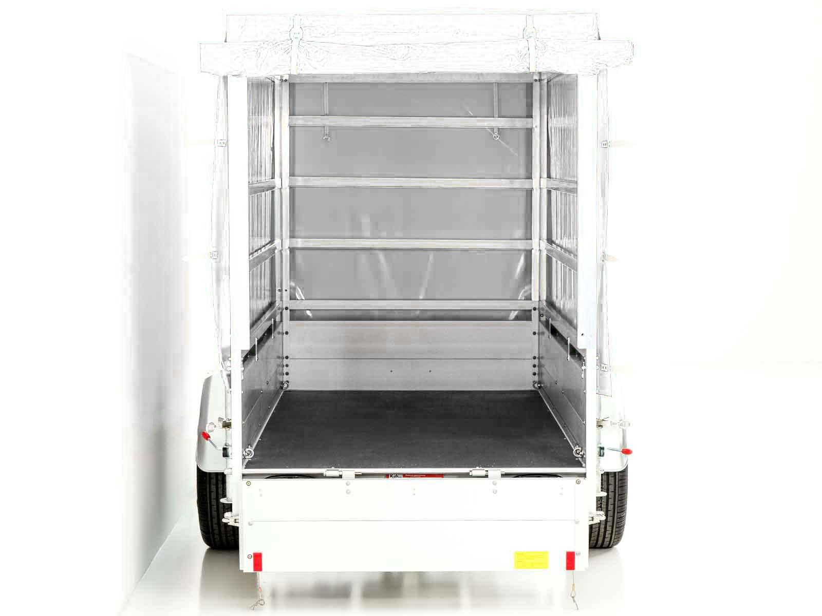 Anhänger Typ 4.13 | Abmessungen 125x250cm | 1300kg | Hochplane 160cm Weiß | Neufahrzeug – Bild 2